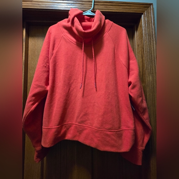 Old Navy Tops - Old Navy Vibrant Red Cowl Neck Hoodie